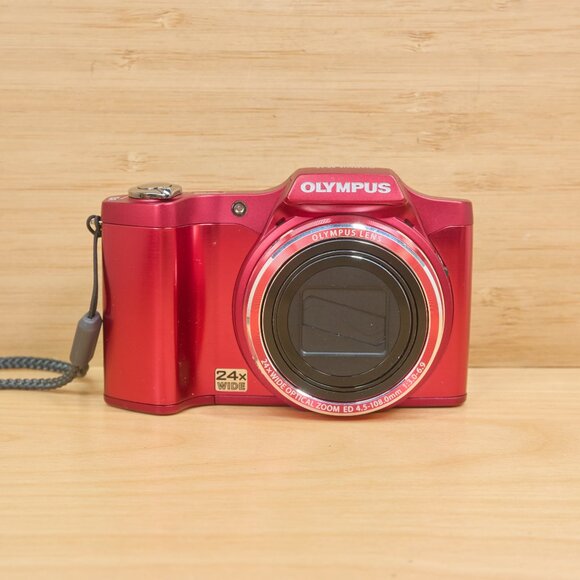 Olympus SZ-12 14 MP 24x Wide Zoom Digital Camera, Red - Picture 2 of 9